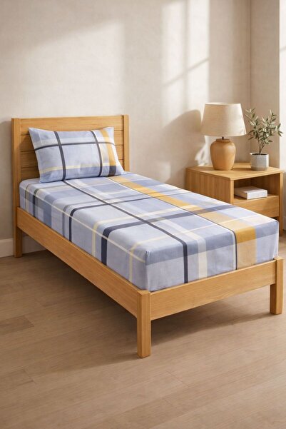 Constanza Exclusive Calista Cotton Patterned Single Fitted Sheet + 1 Pillowcase