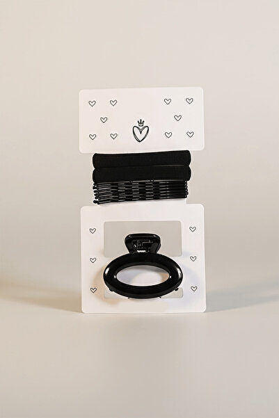 TAKIŞTIR Black Color Latch Buckle, Wire Buckle and Rubber Buckle Set