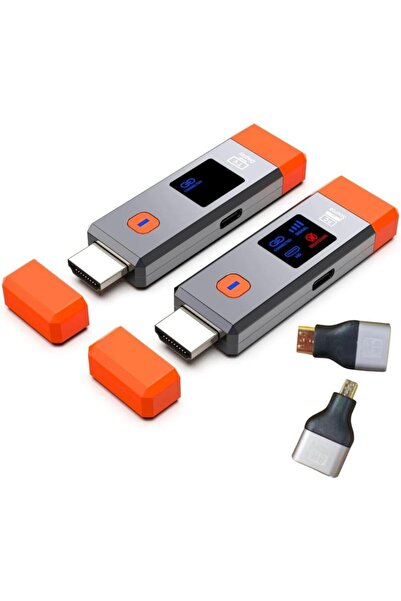 KRM جهاز إرسال واستقبال HDMI لاسلكي - مدى 50 متر، دعم مدخل 4K وخرج 1080P