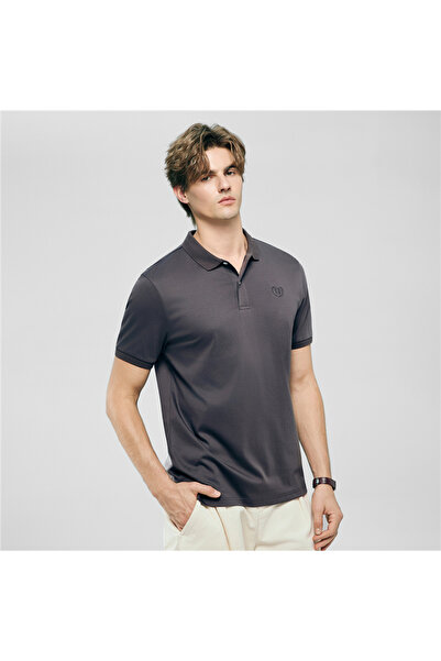 Giordano قميص بولو رجالي قصة ضيقة ضيقة مصنوع من القطن المتشابك بتقنية ليكويد ...