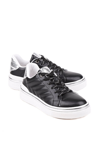stato Nova Καπιτονέ Λευκό Γυναικείο Sneaker με Ασημένιες Λεπτομέρειες