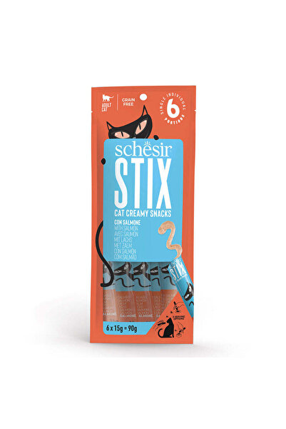 Schesir Schaser Stix Creamy Treats for Cats with Salmon 6*15g