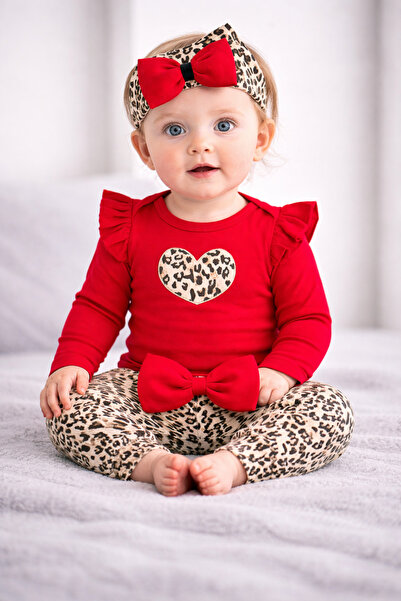 bebekyol Leopard 3-Piece Baby Girl Set