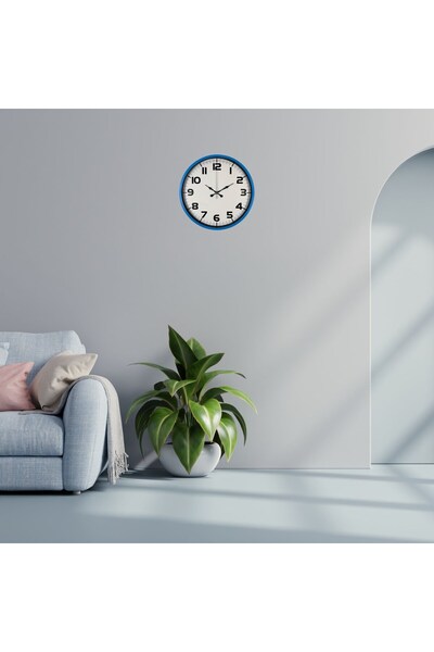 Leyaton ساعة حائط زرقاء سماوية 36 سم RVRYT-RS345