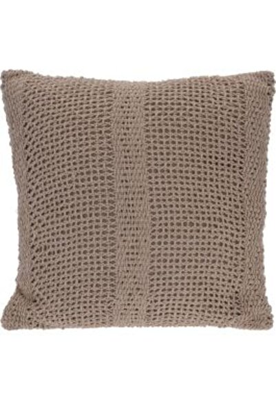 Homelux Knitted Decorative Pillow, 45x45 cm, with Zipper, Cotton, Beige