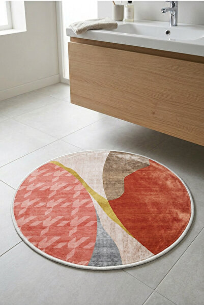 Zevahir Home Round Multi-Purpose Bathroom Mat Non-Slip Base Foot Mat 50X50 Mo...