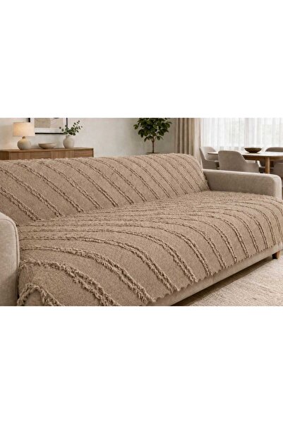 PEREN HOME Chenille Tassel Sofa Cover 175X215 cm - Sofa Bed Cover, Non-Slip, ...