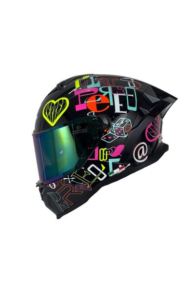 Sway SW 867 Peri Colorful Kapalı Motosiklet Kaskı