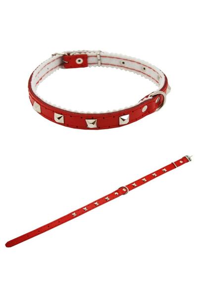 Milan LEATHER DOG COLLAR WITH TARGET 35CM