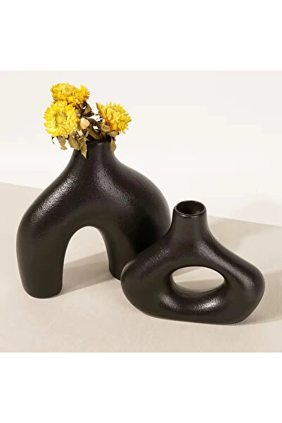 1way Ceramic Decorative Vases Set – Modern Sculptural Design