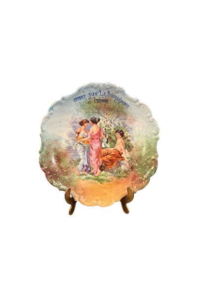 Fransız Limoges Decorative Plate - 25 cm in Diameter