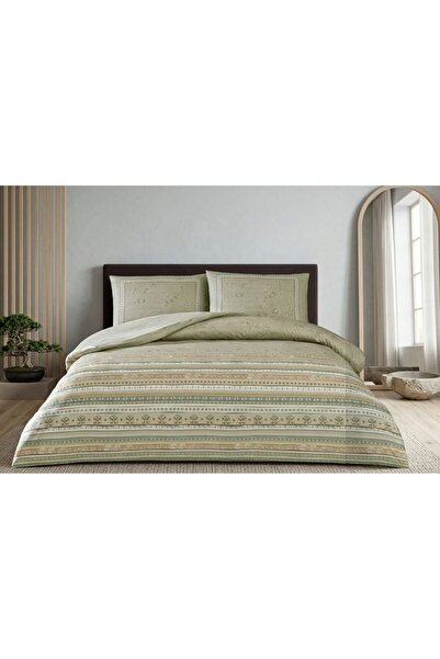 Taç New Season Ranforce Cotton Double Duvet Cover Set Maris Beige
