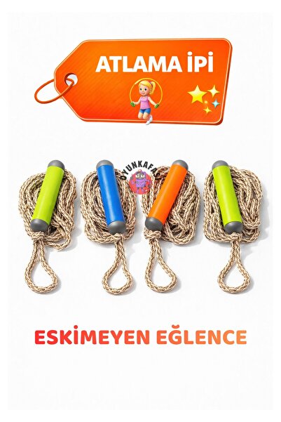 OYUNKAFASI Renkli Atlama İpi 1 Adet – Çocuklar İçin Eğlenceli Spor Oyuncağı K...