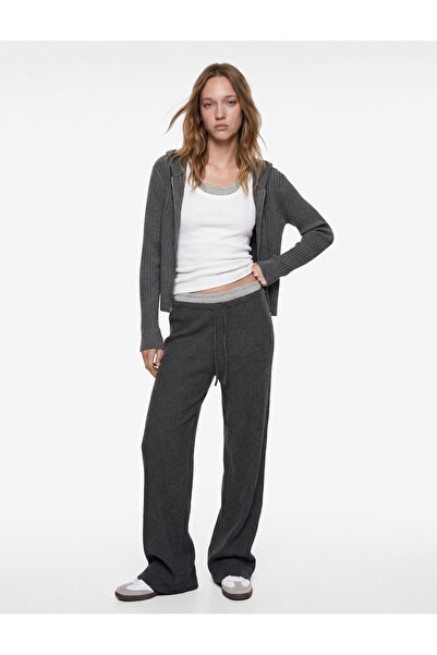 Koton Wide Leg Wrap Pants with Tie-Up Waist