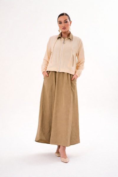 HİSSET Bamboo Thick Strap Jacket Dress