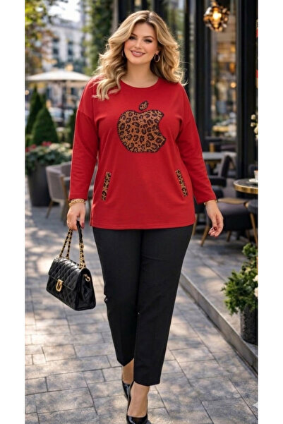 AKŞEN GİYİM Bluză de sezon din țesătură modal, cu detaliu de perle și pietre,...