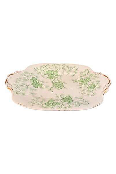 tayfuntufan antika koleksiyon Feldspath Porcelain Serving Dish - 27 cm X 22.5 cm
