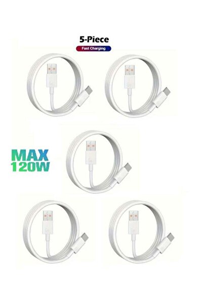 Marrkhor كابل بيانات من النوع C فائق السرعة للشحن - 120 واط 6 أمبير - 5 قطع