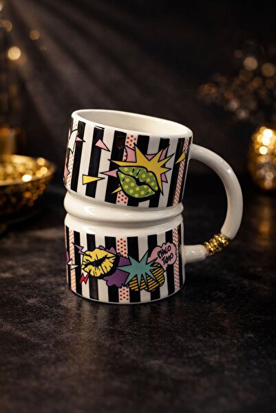 YzHome Acar Porcelain Luxury Large Size Patterned Soft Drink Tea Coffee Glass...