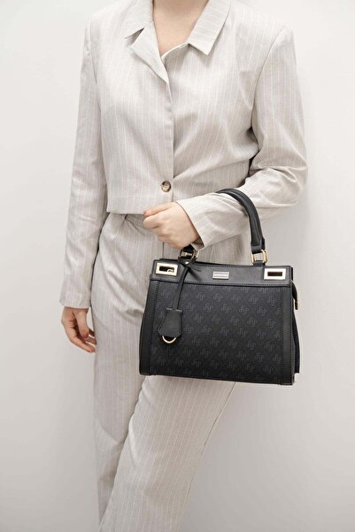 Silver Polo 1174 Women's Handbag Matte Black