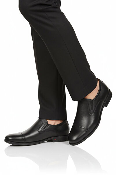 AYAKMOD Pantofi clasici pentru bărbați din piele naturală neagră premium 692 M