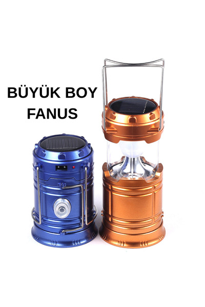 farissu OR-5900T Güneş Enerjili Solar Kamp Lambası ve Powerbank - Çok Fonksiy...