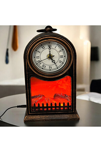 Skygo Roman Numeral Clock with Fireplace Design