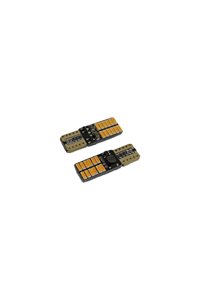 ADA OTO T10 LED Turuncu/Amber 12V Park LED Plaka Tavan LED Ampul 24 Led (2 ad...