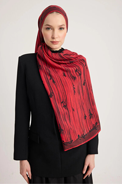 Maisa Suzen Floş Viscos Shawl 70*190 cm - Mürdüm