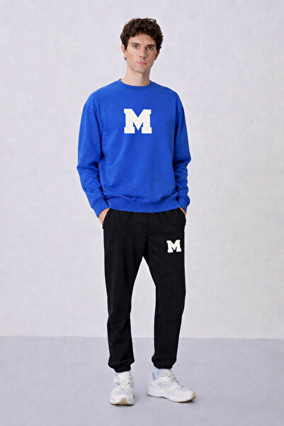 ZAVIXO -Erkek 3 Yarn Oversize Top and Bottom Set – Street Fashion Casual Set m