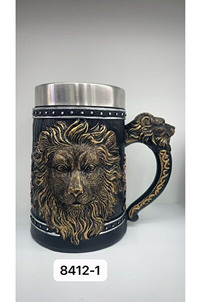 Skygo Ieg ™   Large Size Steel Mug with Lion Motif Code 8412-1 Nvdn-Rsirg3465