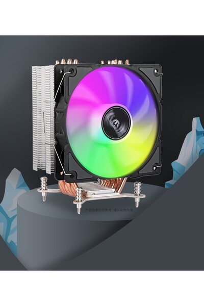 TAPLIN مبرد معالج من نوع برج أسود مقاس 120 ملم من BUBALUS Intel-Amd B-T60