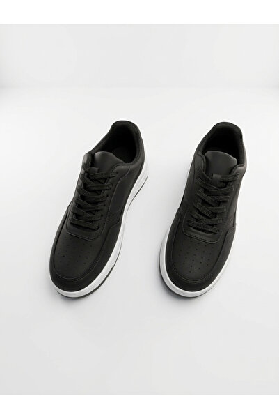 POLENS Black and White Men's Casual Sports Shoes with Orthopedic Soles 3447