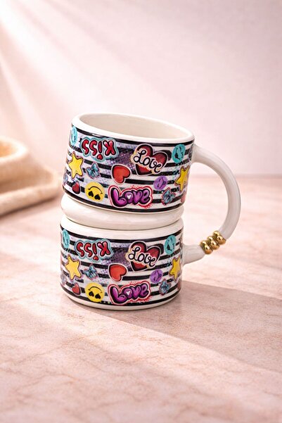 YzHome Acar Porcelain Luxury Large Size Patterned Soft Drink Tea Coffee Glass...