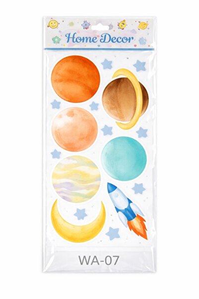 OEM 3D Decorative Wall Sticker – Outer Space with Planets, Moon and Rocket – ...