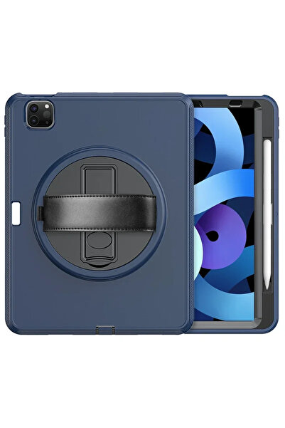 mrkon حافظة DEPO لجهاز iPad Pro 11 (2018) مع حزام لليد - أزرق داكن 6985447