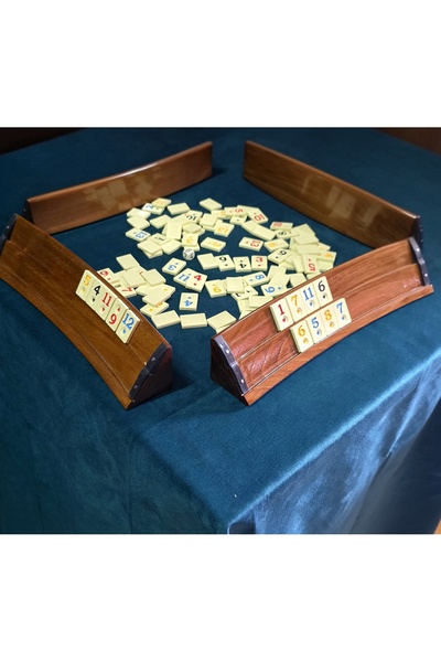 kahvehaneciler Ceviz Oval Ahşap Okey Takımı