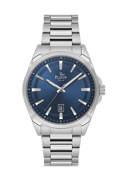 Platin Pierre SA-PL-1204GA-A3 Çelik Kordon Takvimli Erkek Kol Saati