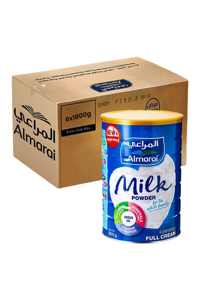 Wadi علبة حليب مبارك كامل الدسم من أجمل، 6 × 1800 جرام