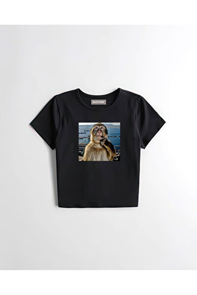 Kalic Studio Thinking Monkey Baby Tee Lycra Black