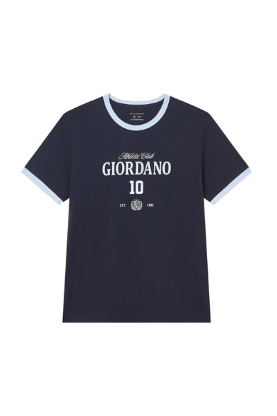 Giordano Men's Slim Cotton Athletic Club 10 Tee