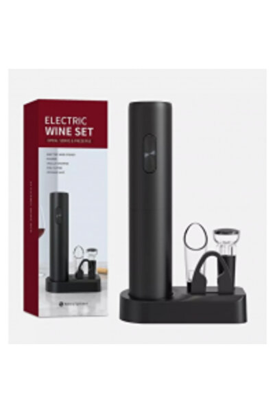OEM Electric Corkscrew Set, 4 in 1 with Foil Cutter, Vacuum Stopper and Wine ...