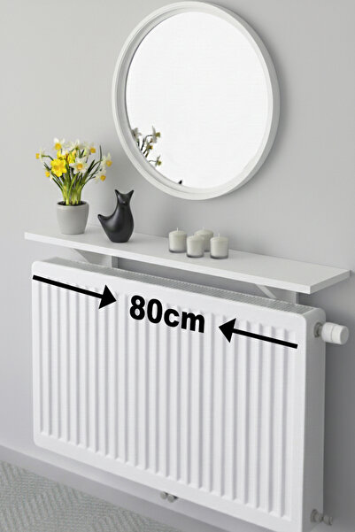 FeyzaDesign Beyaz Renk Petek Üstü Raf 79 cm - Şık ve Pratik Antre Dekorasyonu