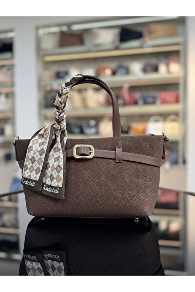 KRISTE BELL ithal fularlı deri çanta