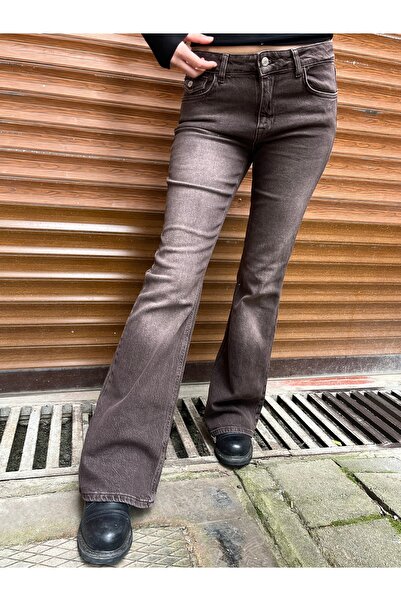 Messy Girls Τζιν με χαμηλή μέση γραμμή και vintage εφέ – Στυλ Y2K K