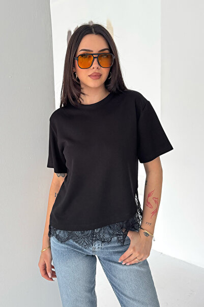 Noa&Noa Γυναικείο Μπλουζάκι με Δαντέλα και Λεπτομέρειες – Μοντέρνα Γραμμή, Κο...