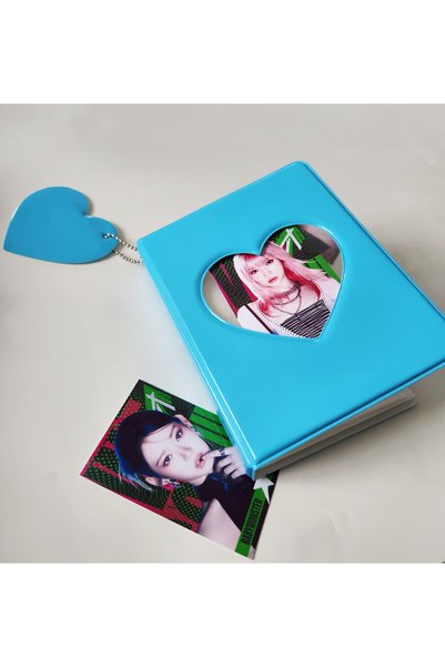 Güneş Kırtasiye Kpop Fotokart Binder 64 Cep Kapasiteli Koleksiyon Albümü Mavi
