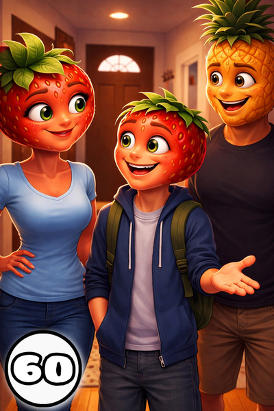 Brainrot Carte de colorat - 60 de ilustratii - Frruits Dramas , A4