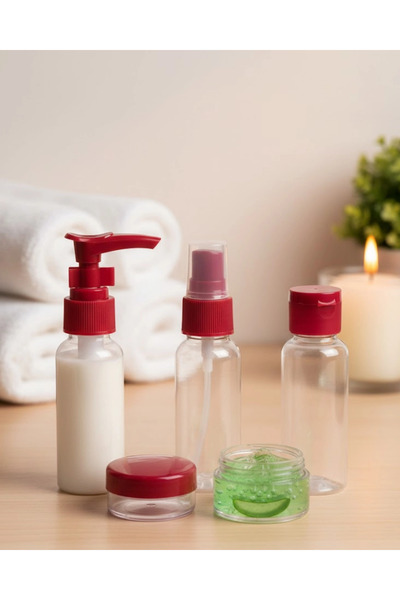 TakÇalıştır iEG ™   مجموعة زجاجات سفر مدمجة مكونة من 5 قطع، حاويات مستحضرات ت...