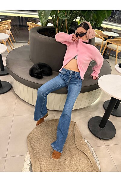 Messy Girls Τζιν με χαμηλή μέση γραμμή και vintage εφέ – Στυλ Y2K K